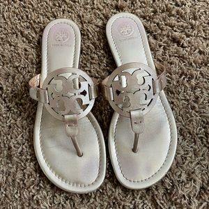 TORY BURCH MILLER SANDALS (Rose Gold Metallic)